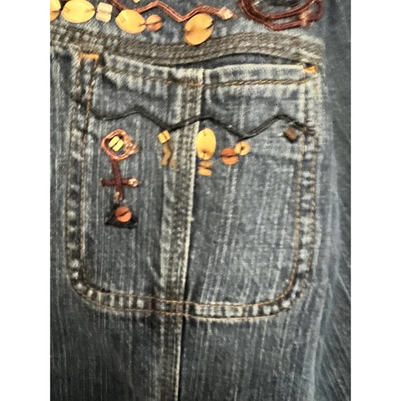 CHICOS Denim Jacket with Embroidered Accents (Size 2) - Picture 8 of 10